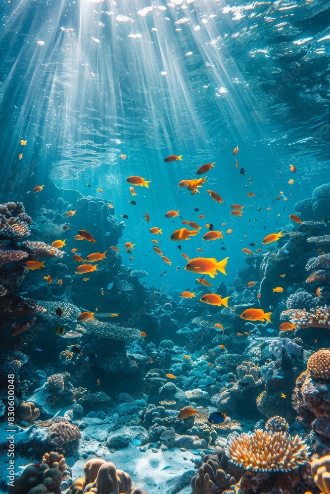 Fototapeta premium World ocean wildlife landscape