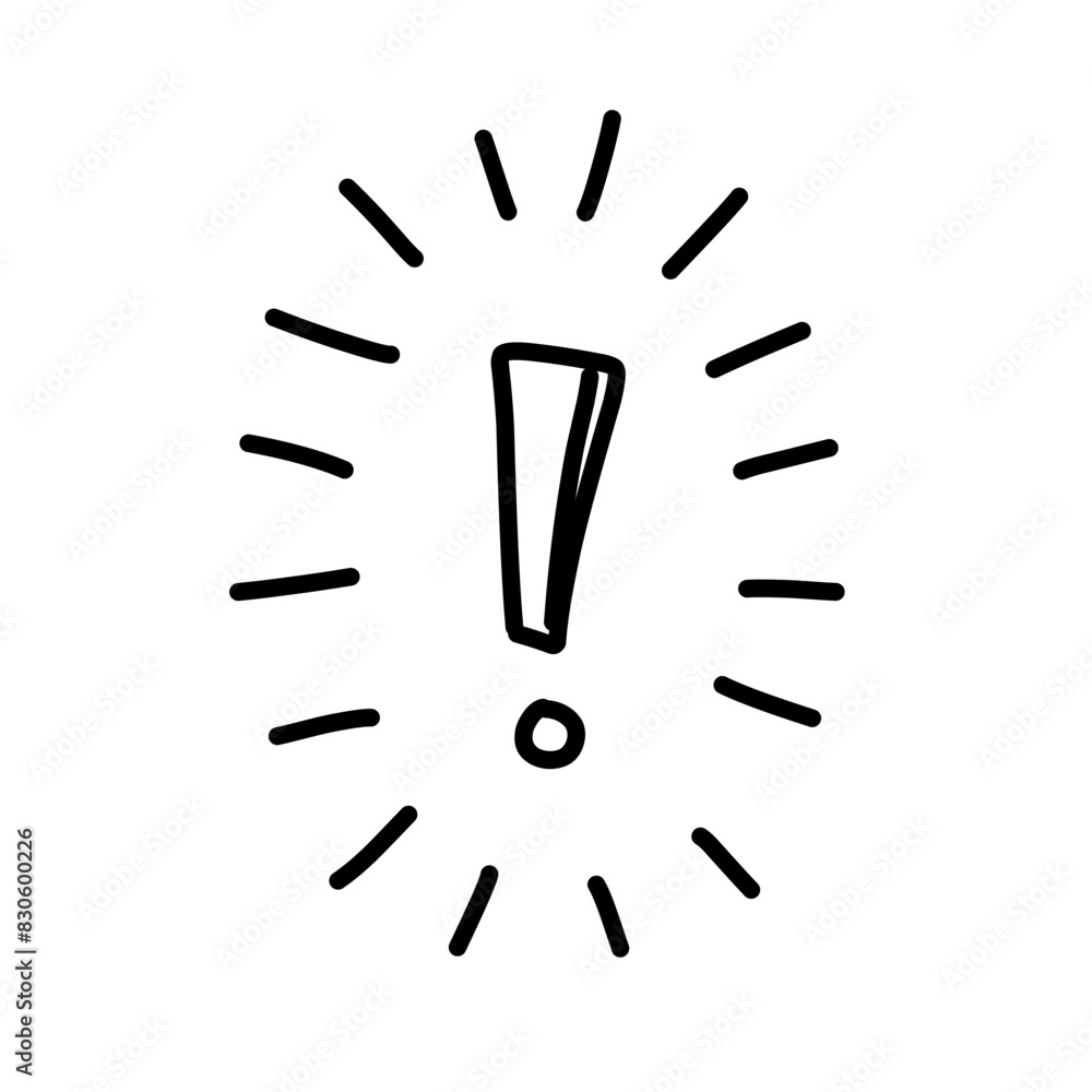 Hand drawn exclamation mark Hand drawn exclamation mark