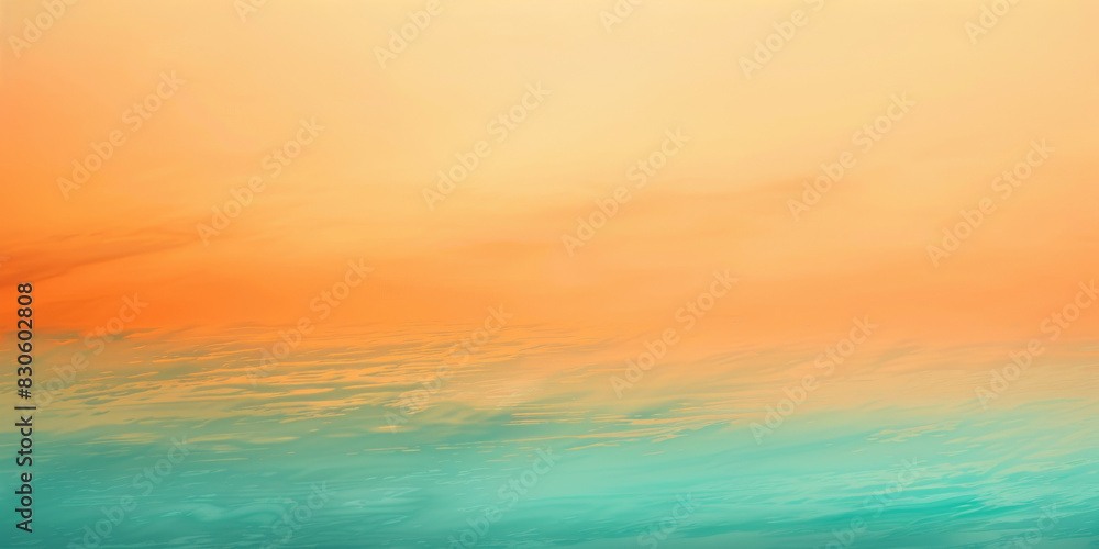 Fototapeta premium Digital Art Piece with Soft Gradient of Orange and Teal Hues