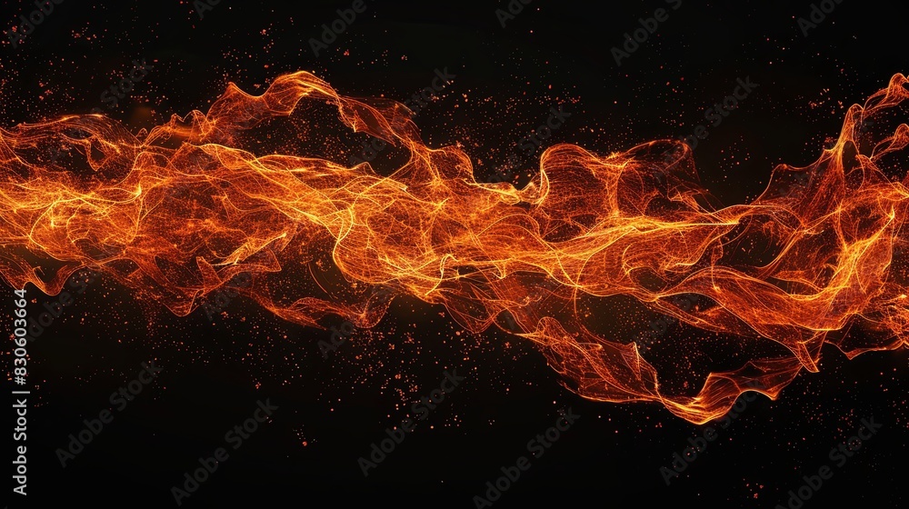 Untamed Beauty of Fiery Waves Untamed Beauty of Fiery Waves