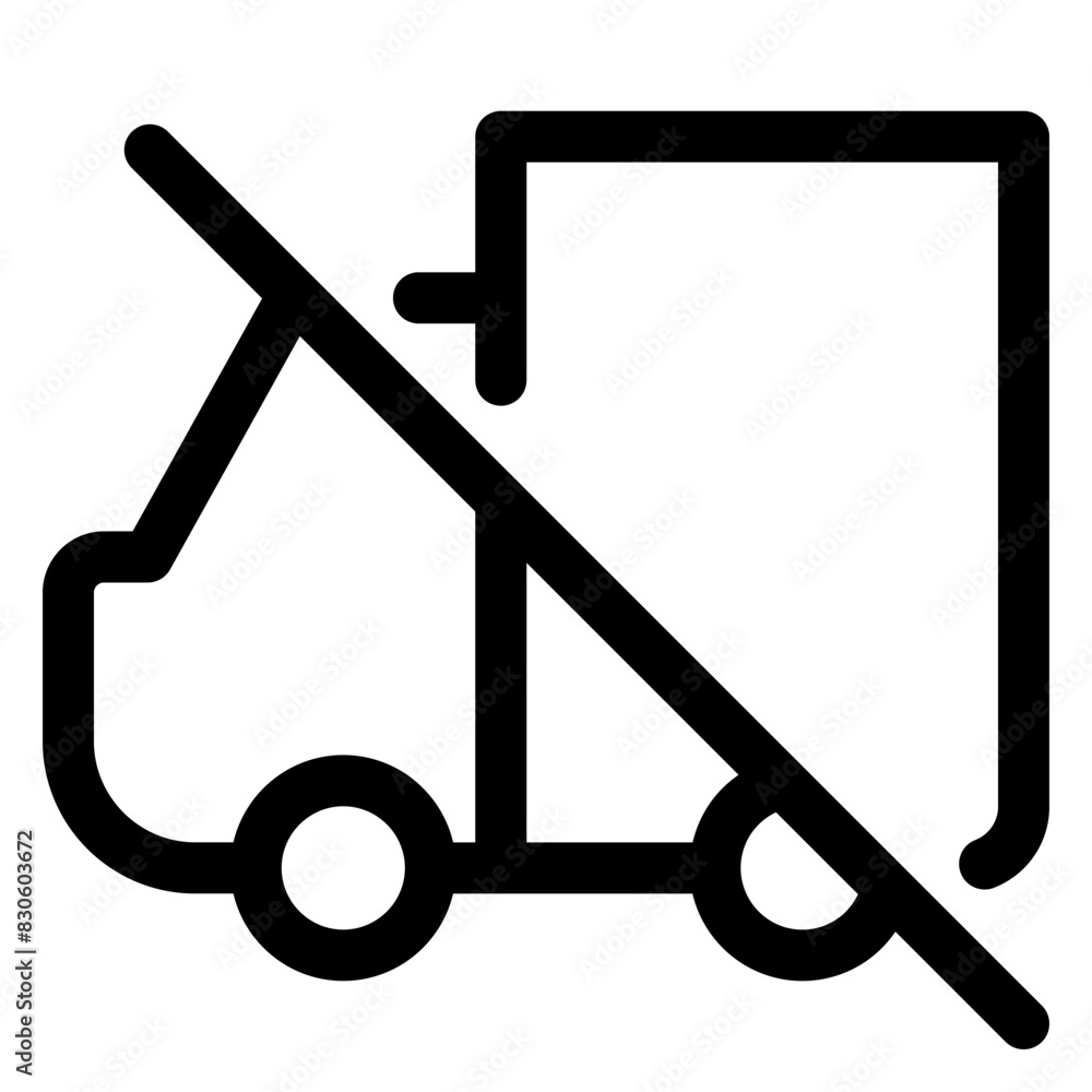 truck line icon vector illustration isolated on white background truck line icon vector illustration isolated on white background