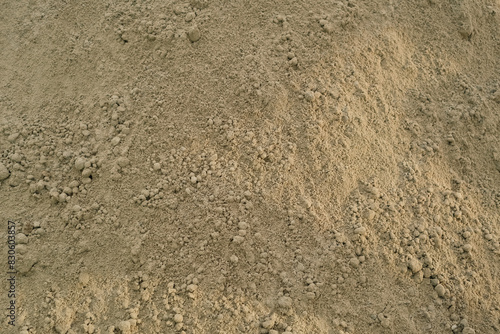 Texture of the sand. Background and textured photo. Background Industrial sand for construction works. Pile of construction sand