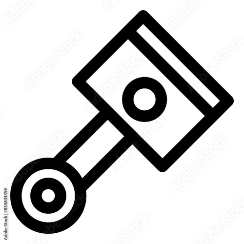 piston line icon vector illustration  isolated on white background