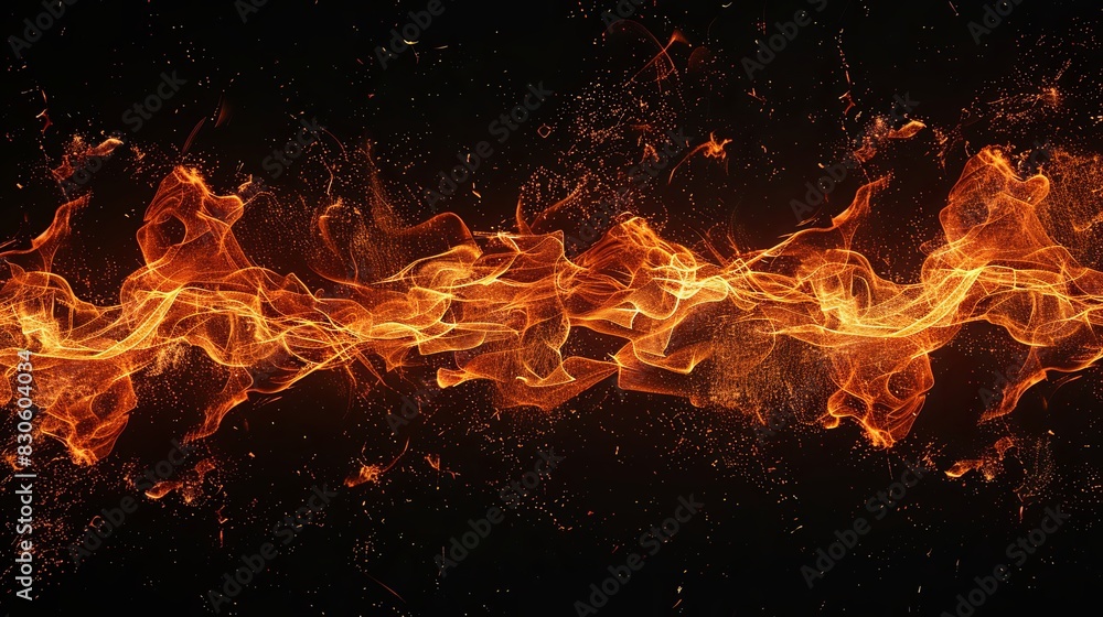 Untamed Beauty of Fiery Waves Untamed Beauty of Fiery Waves
