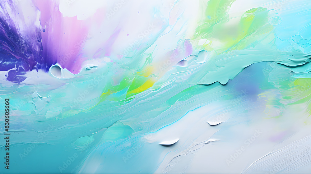 Digital blue purple oil painting flowing water abstract poster web background