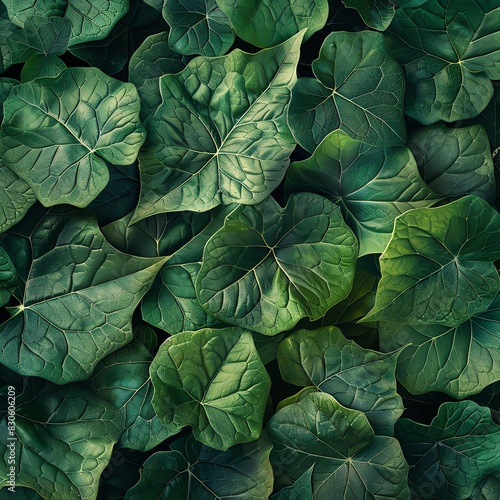 Stunning surface made of leaves with delicate veins and vibrant green color, realistic texture, high resolution, perfect for natureinspired designs