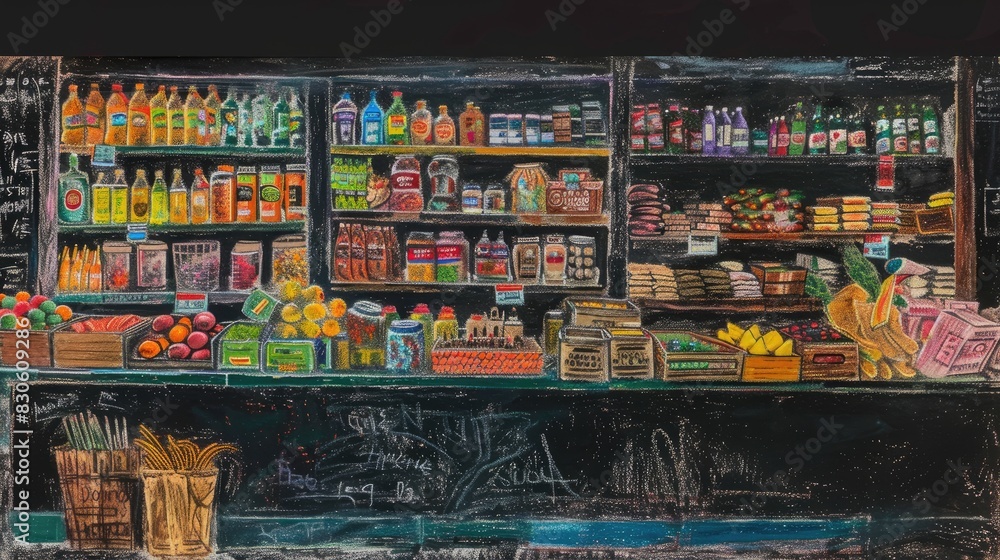 Retailer s Information Handwritten in Black Oil Pastel on Paper Retailer s Information Handwritten in Black Oil Pastel on Paper