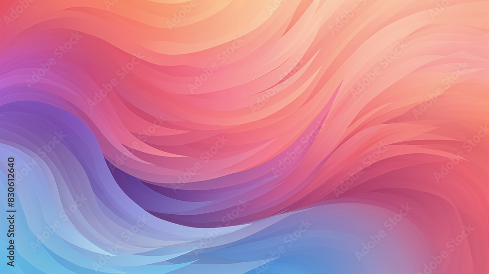 Fototapeta premium Vibrant Gradient Waves with Fluid Movement 