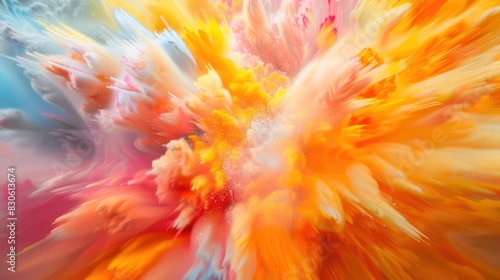 Ecstatic Ecstasy: Capture a composition of frenetic lines and explosive bursts of color, conveying the euphoria and abandon of ecstatic emotion.