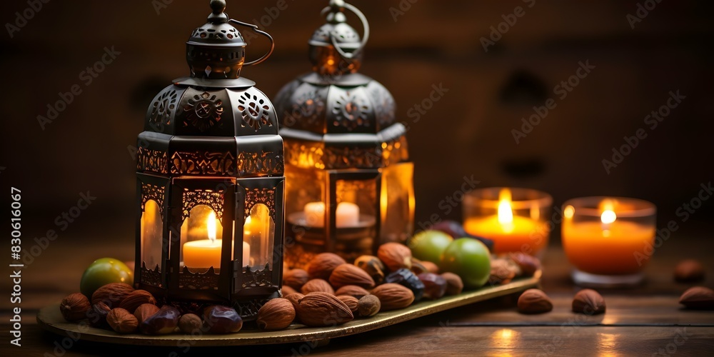Ramadan fasting Middle Eastern tradition in Islamic culture for spiritual purposes. Concept Islamic Culture, Ramadan Fasting, Middle Eastern Traditions, Spiritual Practice, Observing Ramadan