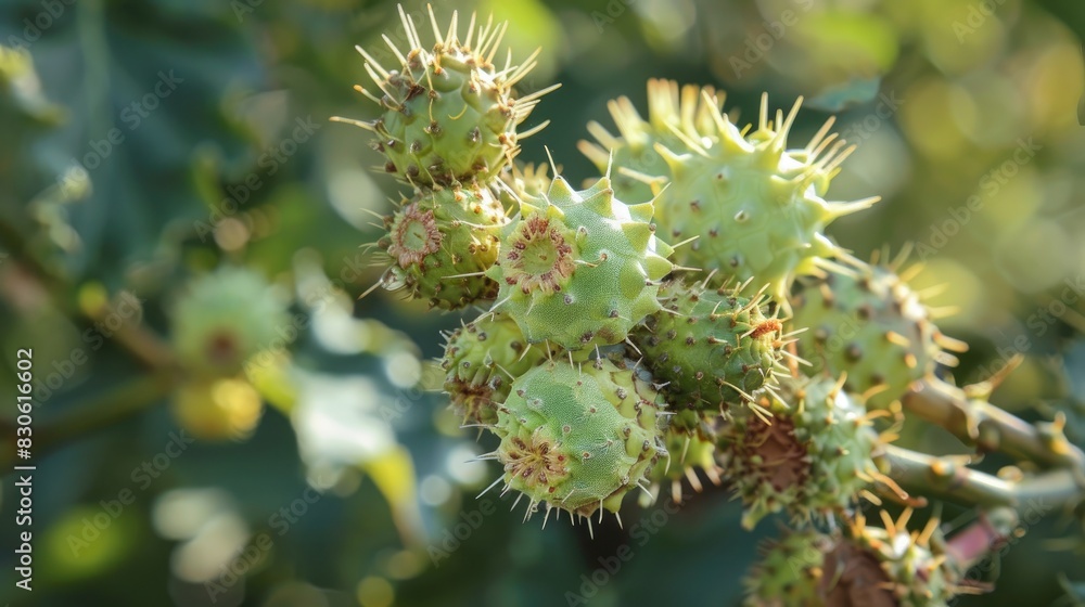 Plant Bearing Ripe Prickly and Ready for Harvest Plant Bearing Ripe Prickly and Ready for Harvest