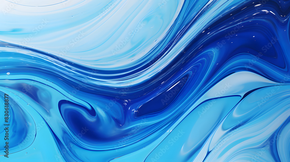 Digital cosmic blue colors abstract Liquid poster web background