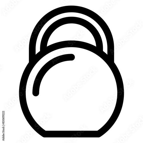 dumbbell line icon vector illustration  isolated on white background