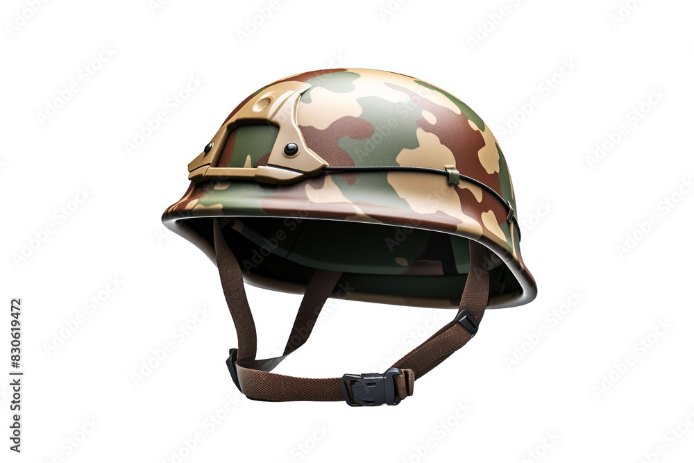 Stealth Guardian: The Camouflage Helmet on White or PNG Transparent Background. Stealth Guardian: The Camouflage Helmet on White or PNG Transparent Background.