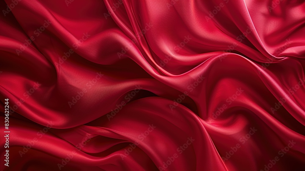 Glamorous red abstract background inspired by the texture of satin waves, ideal for elegant wallpaper Glamorous red abstract background inspired by the texture of satin waves, ideal for elegant wallpaper