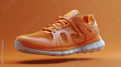  3D rendering of a running shoe