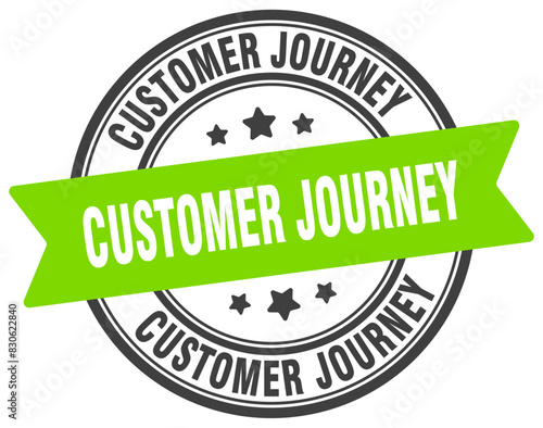 customer journey stamp. customer journey label on transparent background. round sign