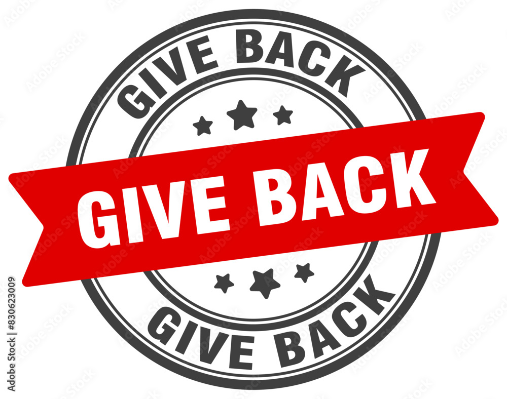 give back stamp. give back label on transparent background. round sign give back stamp. give back label on transparent background. round sign