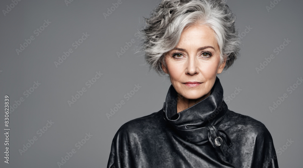 Elegant senior woman in chic black attire, showcasing timeless grace and fashionable style for mature beauty, exemplifying sophistication and elegance in older age Elegant senior woman in chic black attire, showcasing timeless grace and fashionable style for mature beauty, exemplifying sophistication and elegance in older age