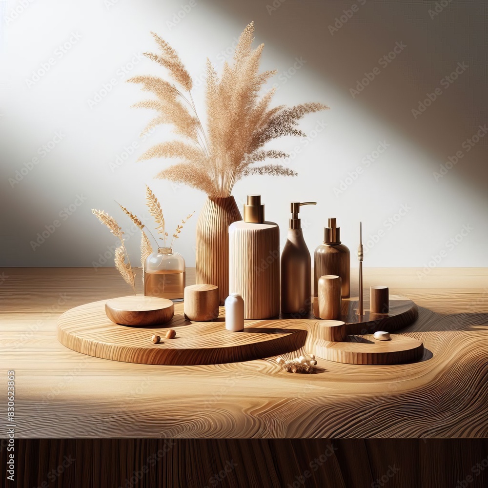 A 3D podium against a dark background, perfect for a modern mockup display A 3D podium against a dark background, perfect for a modern mockup display