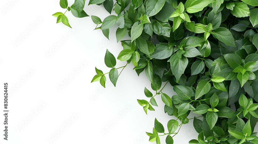 Top view of Trailing lily creeper tree on white background Top view of Trailing lily creeper tree on white background