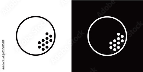 シンプルなゴルフボールのアイコン