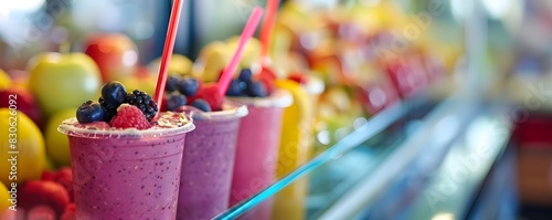 Vibrant Smoothie Bar with N...