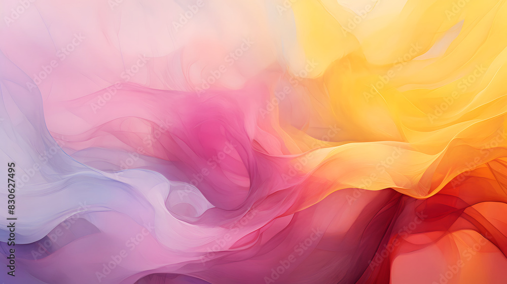 Obraz premium Digital colorful vibrant curves abstract poster web background