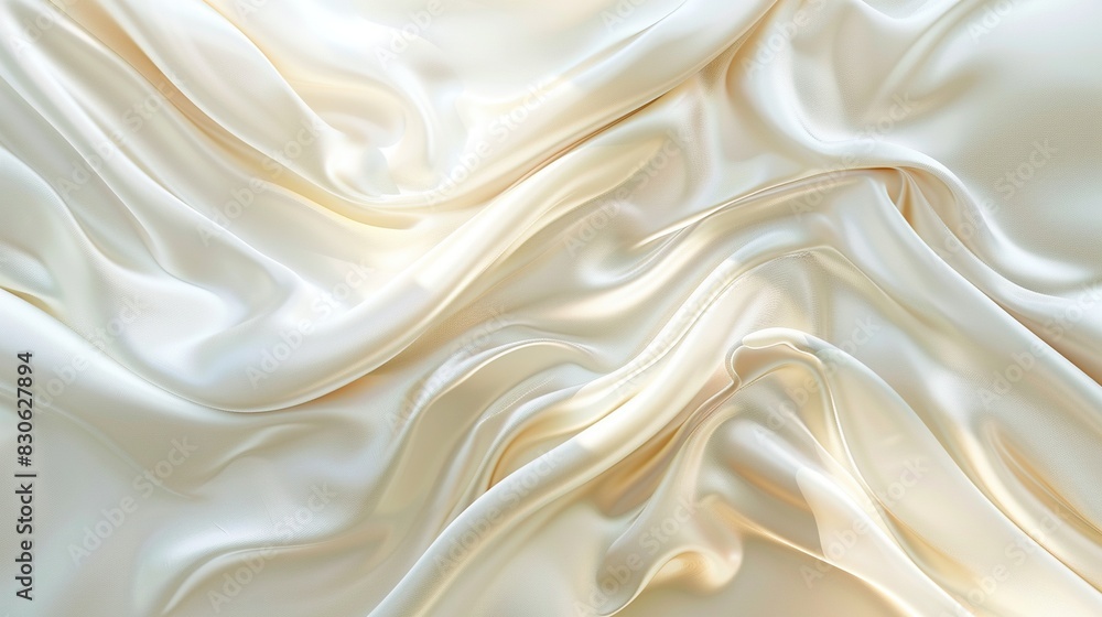 Glamorous white gold abstract background inspired by the texture of satin waves, ideal for elegant wallpaper Glamorous white gold abstract background inspired by the texture of satin waves, ideal for elegant wallpaper