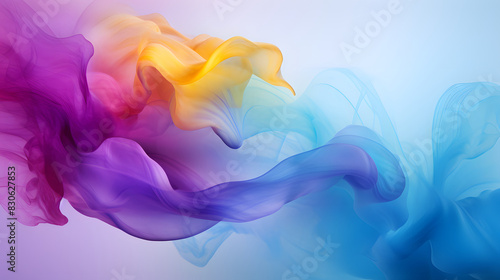 Digital colorful vibrant curves abstract poster web background