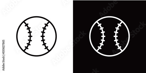 シンプルな野球ボールのアイコン