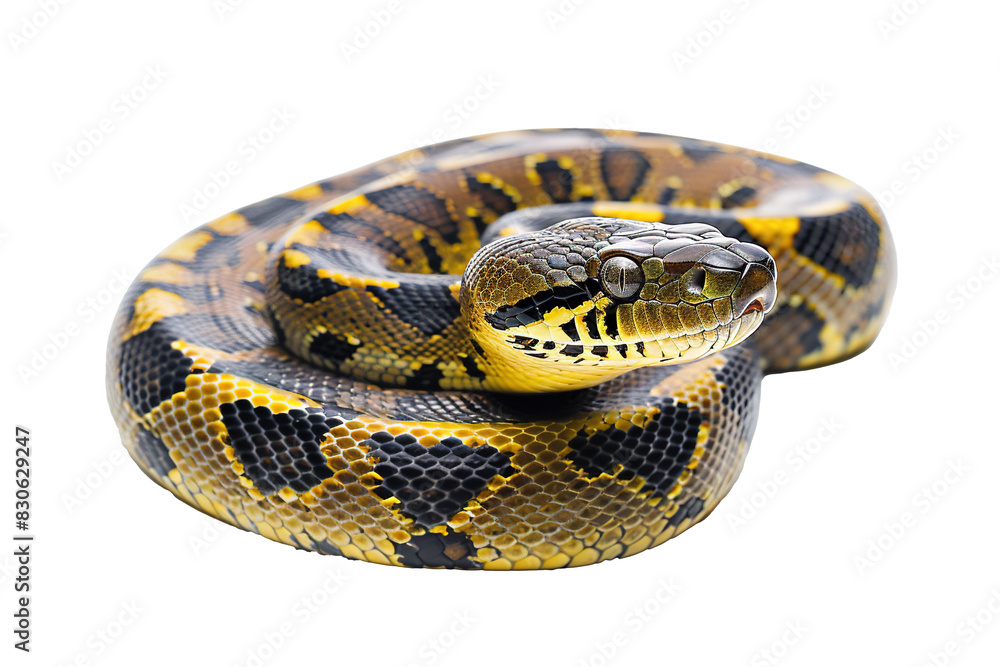 Anaconda: The Apex Predator of the Amazon Isolated on Transparent Background Anaconda: The Apex Predator of the Amazon Isolated on Transparent Background
