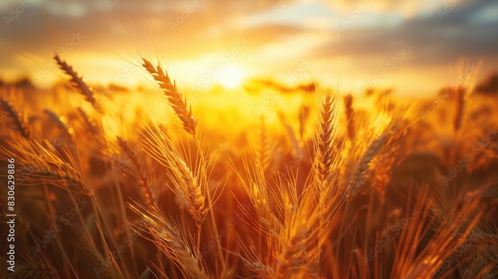 Sunset Symphony over a Majestic Wheat Field Sunset Symphony over a Majestic Wheat Field