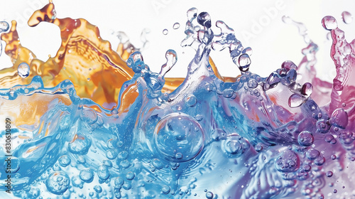 Dynamic Splash of Colors in Water 