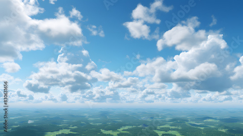 digital vintage blue sky and white clouds graphics poster background