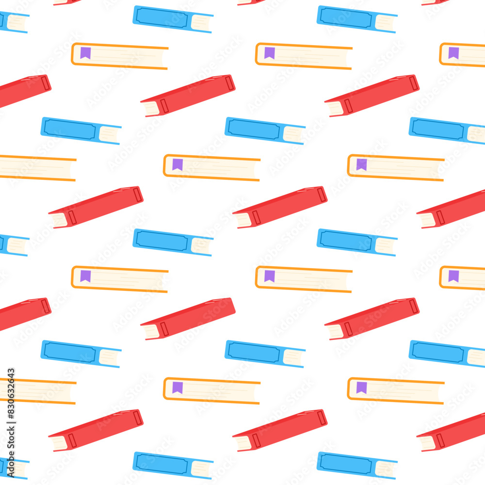 Flat book pattern simple background illustration Flat book pattern simple background illustration