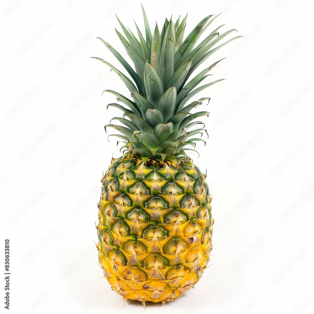 whole pineapple white background whole pineapple white background
