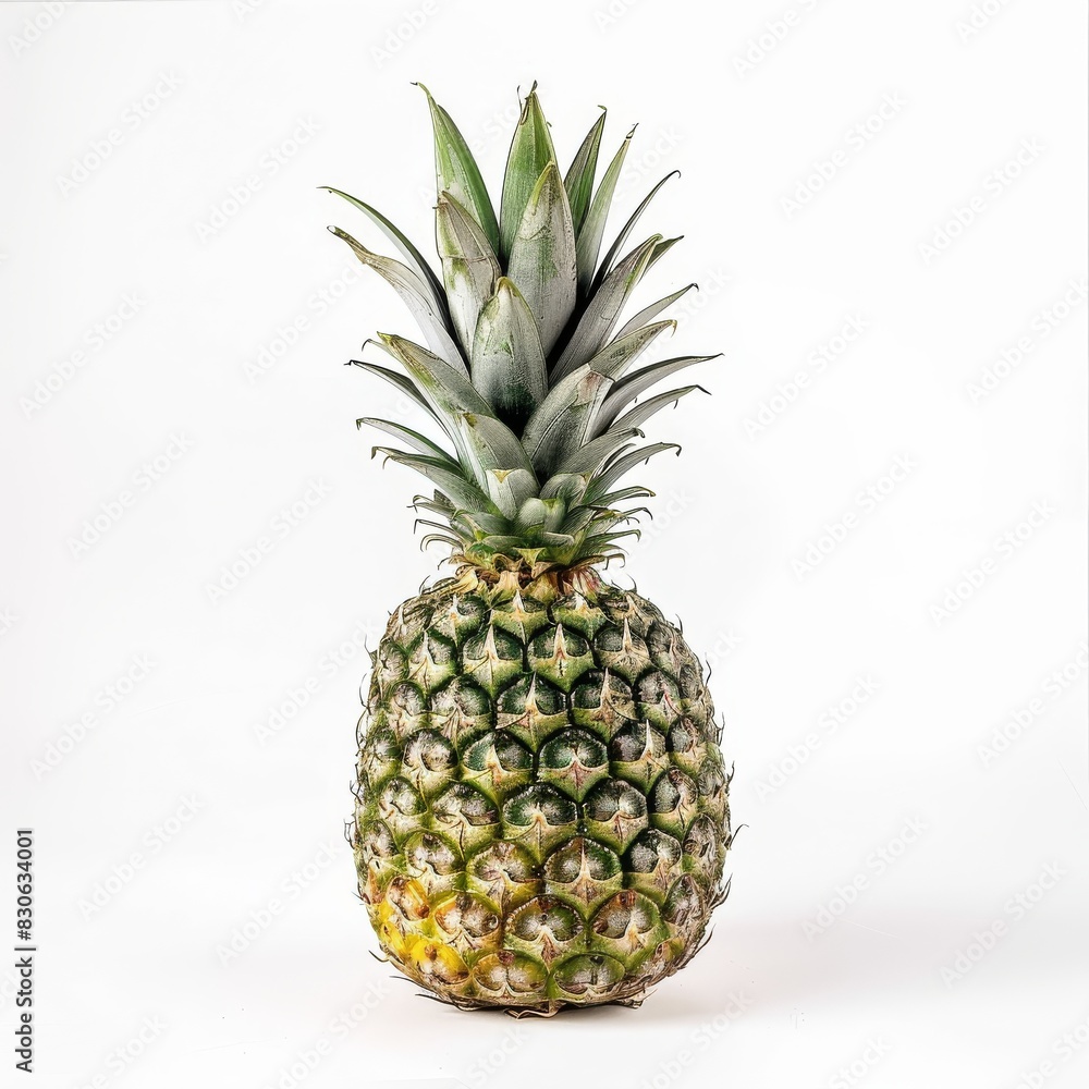 whole pineapple white background whole pineapple white background