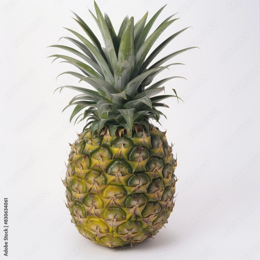 whole pineapple white background whole pineapple white background