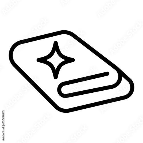 Towel Vector Line Icon Design