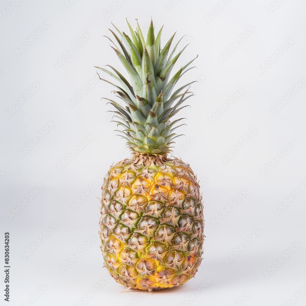 whole pineapple white background whole pineapple white background