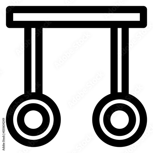 acrobatic line icon vector illustration  isolated on white background