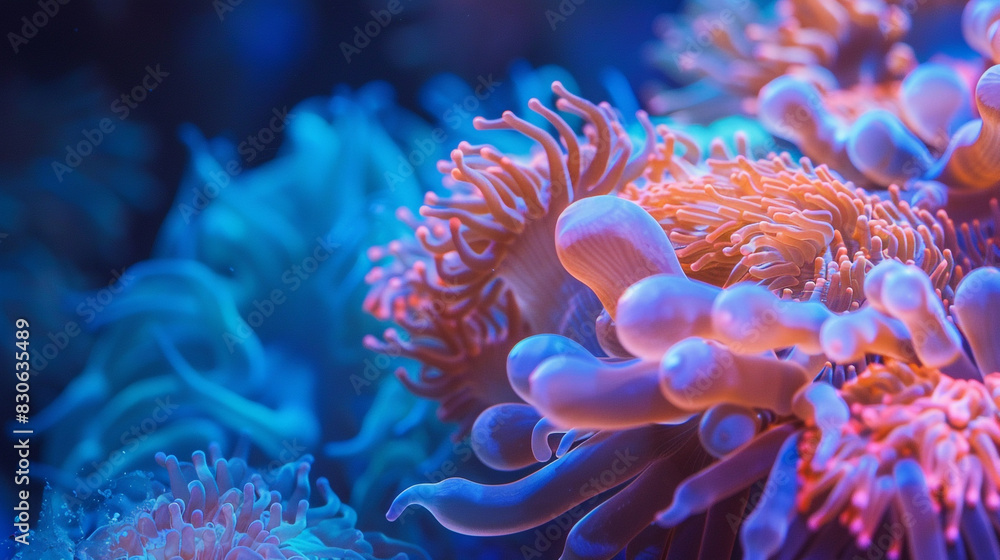 Coral abstract structure suitable for science-themed posters,