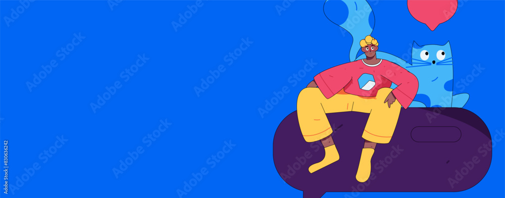 Virtual characters social communication concept business flat vector hand drawn illustration
Virtual characters social communication concept business flat vector hand drawn illustration