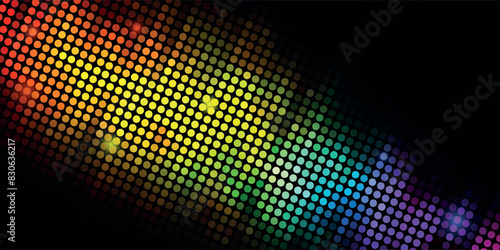 Abstract speed lines style orange color halftone banner design template