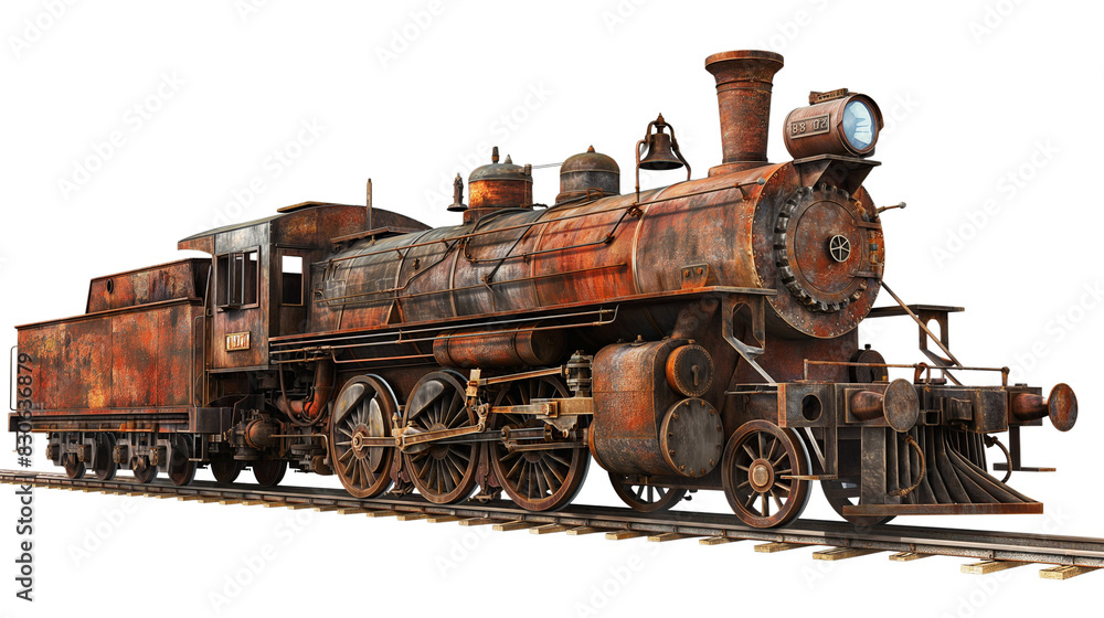 Naklejka premium old steam locomotive