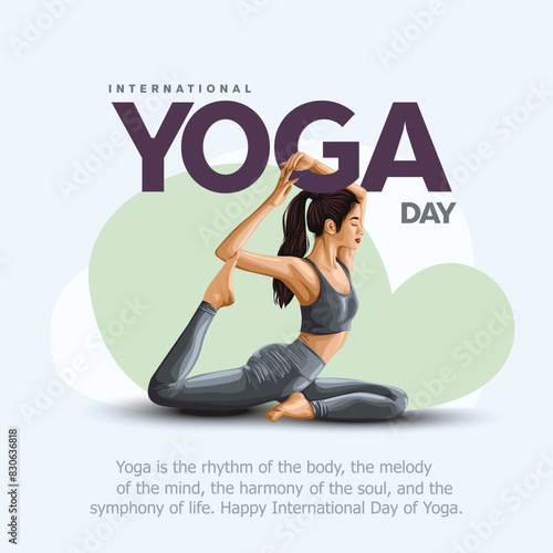 international yoga. abstract vector illustration design white background