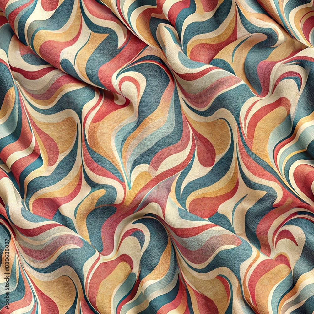 Fototapeta premium Abstract pastel fabric seamless pattern