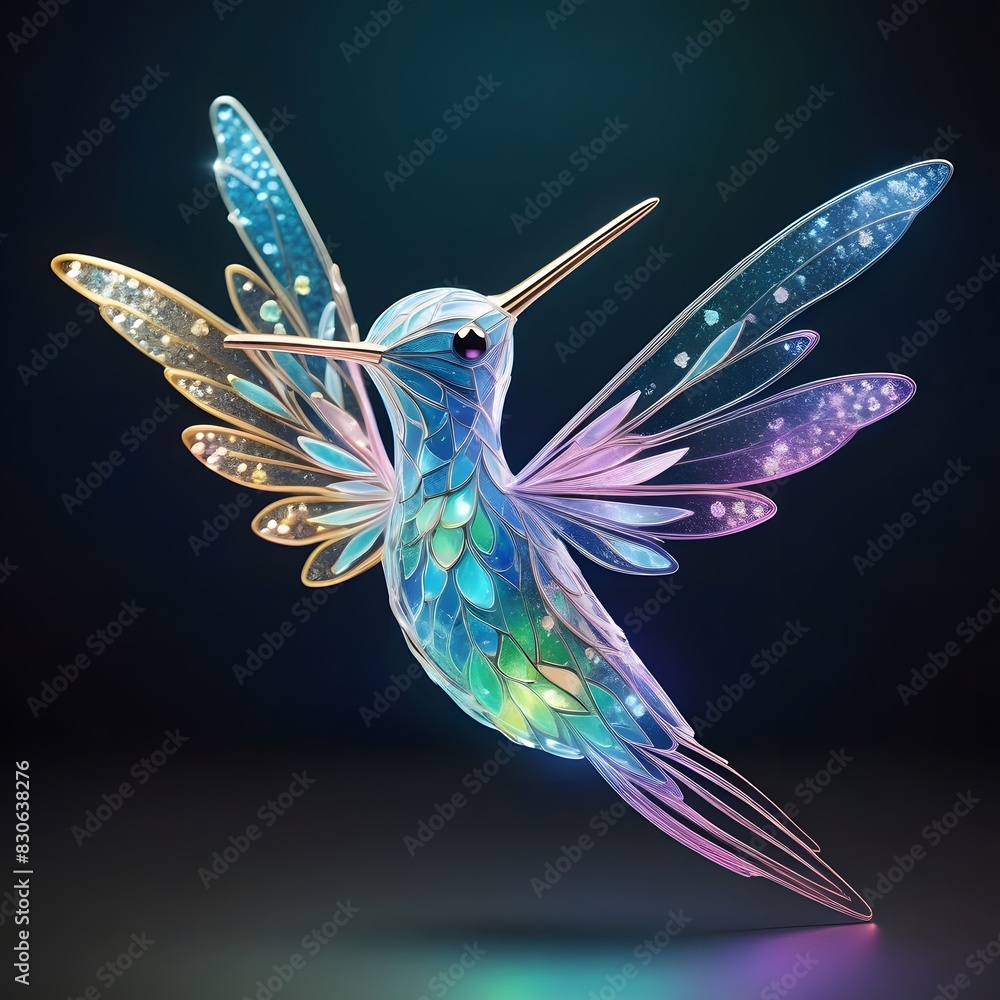 Obraz premium blue and green hummingbird