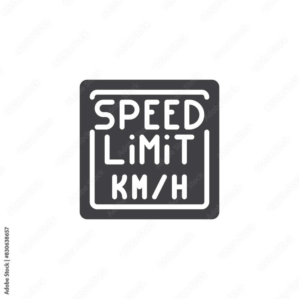 Maximum speed allowed vector icon Maximum speed allowed vector icon